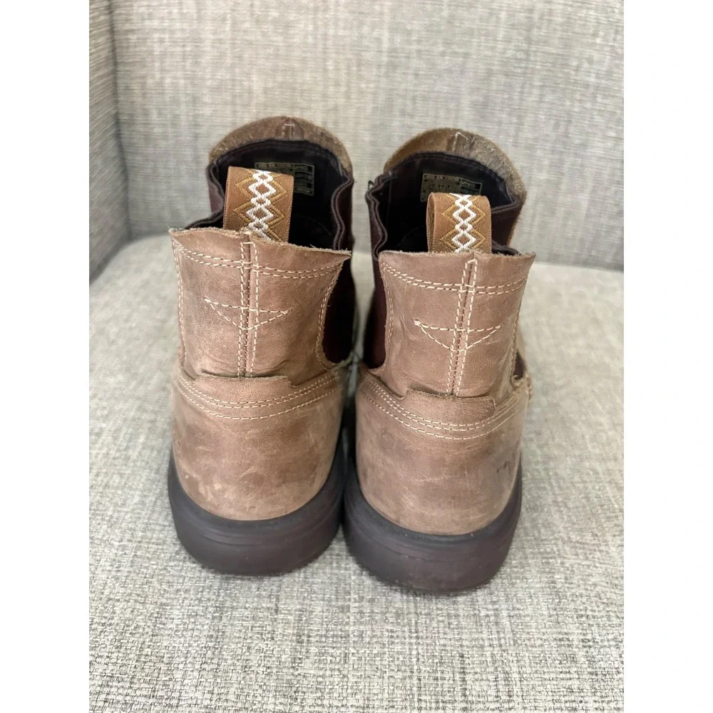 UGG Biltmore Chelsea Boots Mens 9.5 Brown Waterproof Leather Lug Sole 1103789
